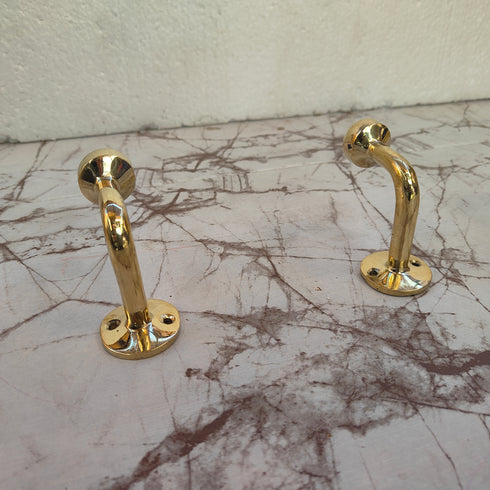 Handmade minimalist brass wall hook for modern home decor