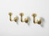 Handmade minimalist brass wall hook for modern home decor