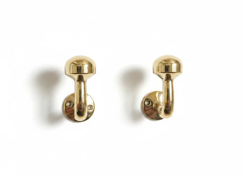 Handmade minimalist brass wall hook for modern home decor
