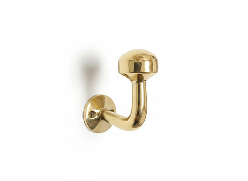 Handmade minimalist brass wall hook for modern home decor