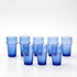 Dress a vibrant tablescape with our Art of handmade blue Moroccan Beldi glasses.