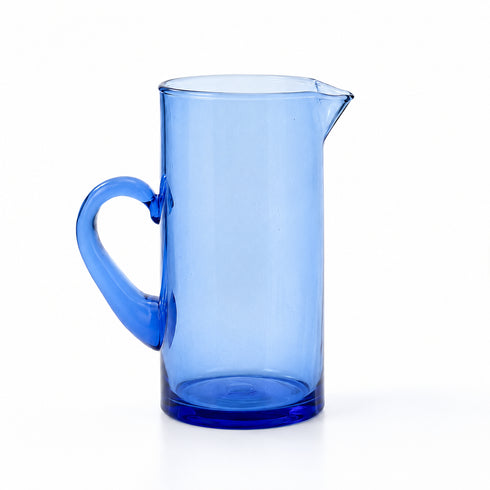 Dress a vibrant tablescape with our Art of handmade blue Moroccan Beldi glasses.