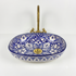 Grace your vanity counter with an Art of handmade ceramic oval floral sink.