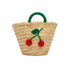 Cerises Straw Tote For Kids – Personalized Handmade Beach Bag & Custom Gift for Boys & Girls