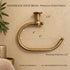 Handcrafted Engraved Brass Towel Ring – Moroccan Wall-Mounted Bathroom