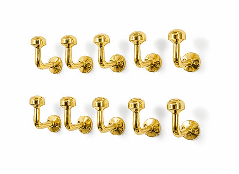 Handmade minimalist brass wall hook for modern home decor