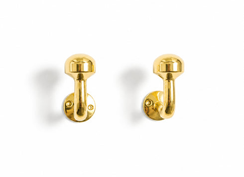 Handmade minimalist brass wall hook for modern home decor