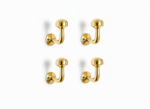 Handmade minimalist brass wall hook for modern home decor