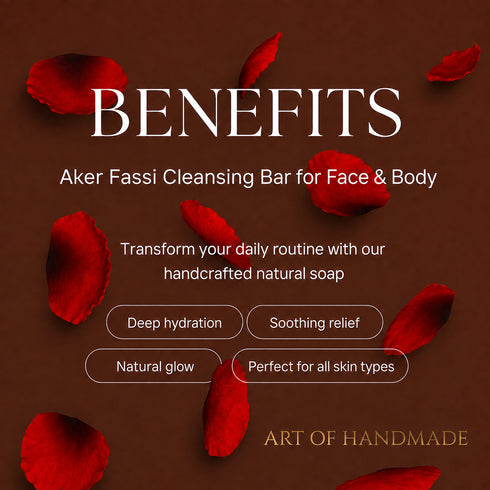 Aker Fassi Moroccan Cleansing Soap Bar – Poppy & Pomegranate