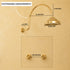 Handcrafted Brass Gooseneck Rain Shower with Square Showerhead