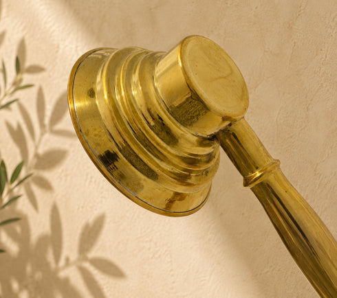 Handcrafted Brass Handheld Shower Set with Wall Mount & Flexible Hose
