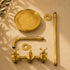 Handcrafted Brass Ceiling & Wall Shower System with Rainfall Showerhead and 3-Valve Mixer