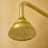 Handcrafted moroccan Brass Rain Shower Head with Wall-Mounted Arm