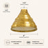 Handcrafted moroccan Brass Rain Shower Head with Wall-Mounted Arm