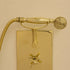 Polished Brass Rain Shower Head – Classic Wall-Mounted Shower Fixture