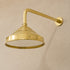 Polished Brass Rain Shower Head – Classic Wall-Mounted Shower Fixture