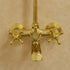 Polished Brass Exposed Shower System – Vintage Rainfall Shower with Tub Filler