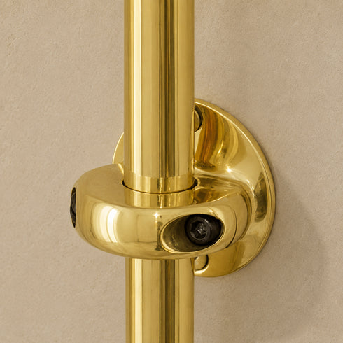 Polished Brass Exposed Shower System – Vintage Rainfall Shower with Tub Filler