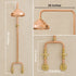 Handcrafted Copper & Brass Outdoor Shower System – Rainfall Shower
