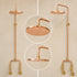 Handcrafted Copper & Brass Outdoor Shower System – Rainfall Shower