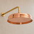 Handcrafted Copper Rain Shower Head with Solid Brass Wall Arm – Vintage Round Design
