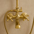 Handcrafted Unlacquered Brass Exposed Shower System with Rainfall Head