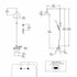 Handcrafted Unlacquered Brass Exposed Shower System with Rainfall Head
