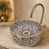 Artisan Moroccan Ceramic Countertop Basin – Brown & White