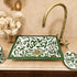 Verdant Riad Rectangular Ceramic Sink – Hand-Painted Green Vine Basin