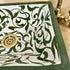 Verdant Riad Rectangular Ceramic Sink – Hand-Painted Green Vine Basin