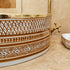 Sahara Weave Ceramic Vessel Sink – Terracotta & Cream Moroccan Basin