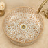 Desert Bloom Ceramic Vessel Sink – Sand Floral Moroccan Basin