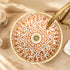 Marrakech Amber Floral Ceramic Vessel Sink – Brass Rim Artisan Basin