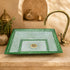 Emerald Scale Rectangular Ceramic Vessel Sink – Moroccan Green Artisan Basin