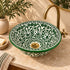 Verdant Riad Floral Ceramic Vessel Sink – Green & White Artisan Basin