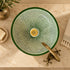 Hand-Painted Moroccan Ceramic Vessel Sink – Green Geometric Design