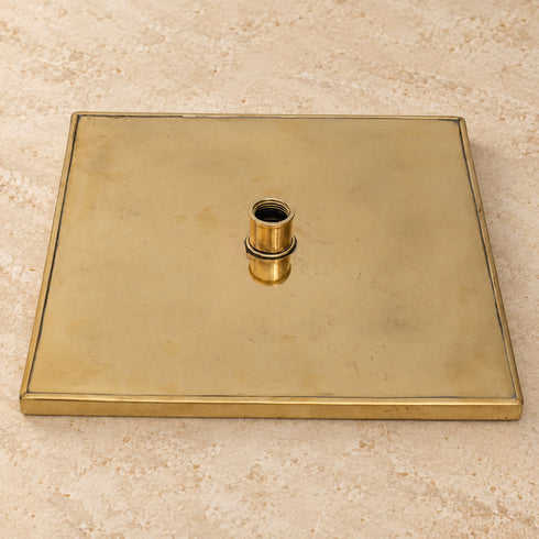 Handcrafted Square Brass Rain Shower Head – 10-Inch Wall-Mounted Design