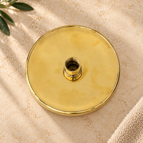 Handcrafted Round Brass Rain Shower Head – Unlacquered Vintage Finish