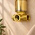 Handcrafted Brass Rain Shower System – Round Shower Head with Curved Wall Arm