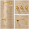 Complete Brass Shower System – Round Rain Shower Head with Cross Handles & Tub Spout