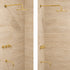 Complete Brass Shower System – Round Rain Shower Head with Cross Handles & Tub Spout