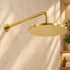 Complete Brass Shower System – Round Rain Shower Head with Cross Handles & Tub Spout