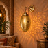 Moroccan Brass Wall Sconce, Handmade Pierced Brass Lantern, Boho Wall Light, Moroccan Lamp, Arabic Lighting, 3 Sizes Available