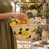 Handwoven Moroccan Palm Leaf Basket with Citrus Embroidery