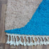 Colorful Moroccan Rug, Geometric Berber Area Rug, Green Blue brown Color Block Carpet