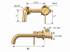 Compact Wall-Mount Single-Handle Bathroom Faucet – Unlacquered Brass