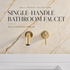 Compact Wall-Mount Single-Handle Bathroom Faucet – Unlacquered Brass