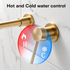 Compact Wall-Mount Single-Handle Bathroom Faucet – Unlacquered Brass