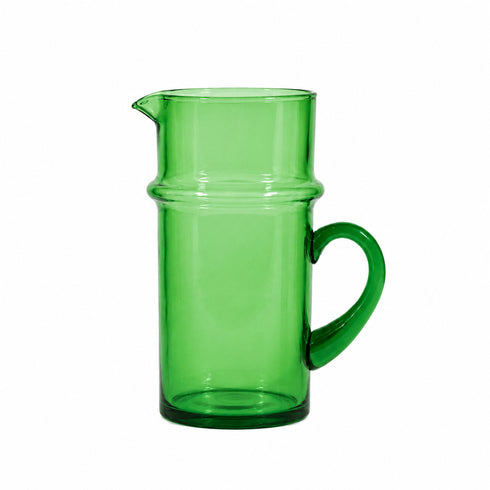 Complete your table service with an Art of handmade Moroccan Beldi glass pitcher.