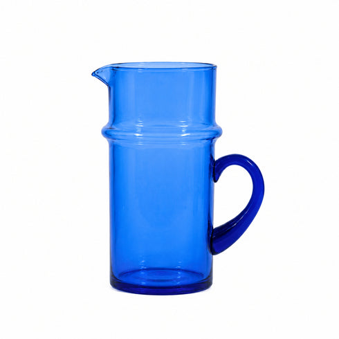Complete your table service with an Art of handmade Moroccan Beldi glass pitcher.